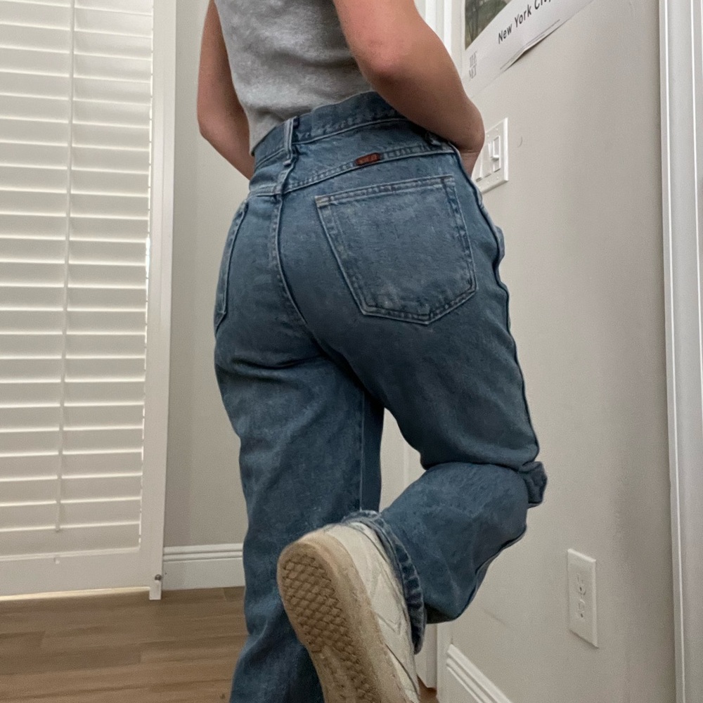 Vintage Rustler 90’s baggy straight leg blue jeans